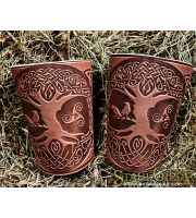A Pair of Leather Archery Yggdrasil World Tree with Celtic design